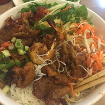 Pho Island - BBQ pork and shrimp vermacilli 8.00 - Vietnamese Near Me - Chino, California Pho Island - BBQ pork and shrimp vermacilli 8.00 - Vietnamese Near Me - Chino, California