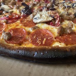 Burnt pizza