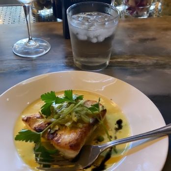Aba - Pan-Roasted Halibut | IG: @jojuane - Mediterranean Near Me - Austin, Texas