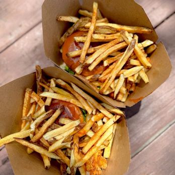 Eighty Chicken Sandwiches - Fries piled high on top of chicken sandwiches - Sandwiches Near Me - Kahuku, Hawaii Eighty Chicken Sandwiches - Fries piled high on top of chicken sandwiches - Sandwiches Near Me - Kahuku, Hawaii