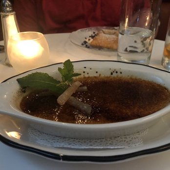 Caruso's Grocery - Creme brûlée with candied orange! - Italian Near Me - Washington, DC, District of Columbia