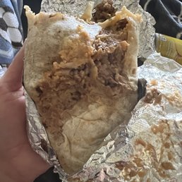 Umm The taste is decent, But I would actually like my burrito to stay as one and not completely fall apart as I open the wrapper Umm The taste is decent, But I would actually like my burrito to stay as one and not completely fall apart as I open the wrapper