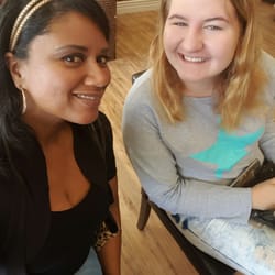 ManeTamer Beauty Lounge - The before pic. My daughter and I waiting