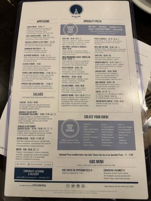 Menu photo 1 Blue Line Pizza Campbell, CA