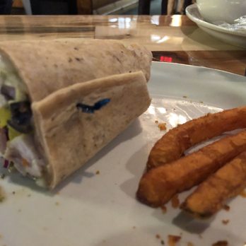 Leo's Lodge - Mediterranean wrap with sweet potato fries - American Near Me - Lansing, Michigan Leo's Lodge - Mediterranean wrap with sweet potato fries - American Near Me - Lansing, Michigan