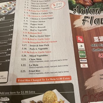 Asian Flavor - Lunch menu - Chinese Near Me - Chattanooga, Tennessee Asian Flavor - Lunch menu - Chinese Near Me - Chattanooga, Tennessee