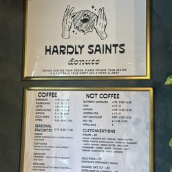Hardly Saints Donuts - Menu