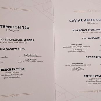 Petrossian Bar - Afternoon Tea Menu - Lounges Near Me - Las Vegas, Nevada