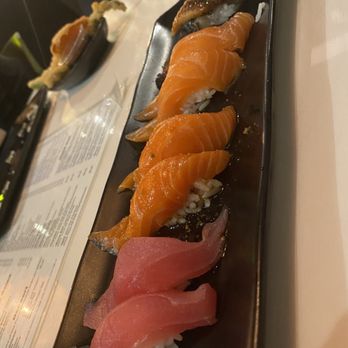 Umami - Selection of Nigiri. Tuna, Ocean Trout, Salmon, and Eel - Japanese Near Me - Las Vegas, Nevada Umami - Selection of Nigiri. Tuna, Ocean Trout, Salmon, and Eel - Japanese Near Me - Las Vegas, Nevada