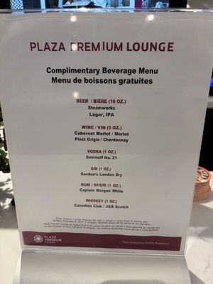 Menu photo 1 Plaza Premium Lounge Richmond, BC