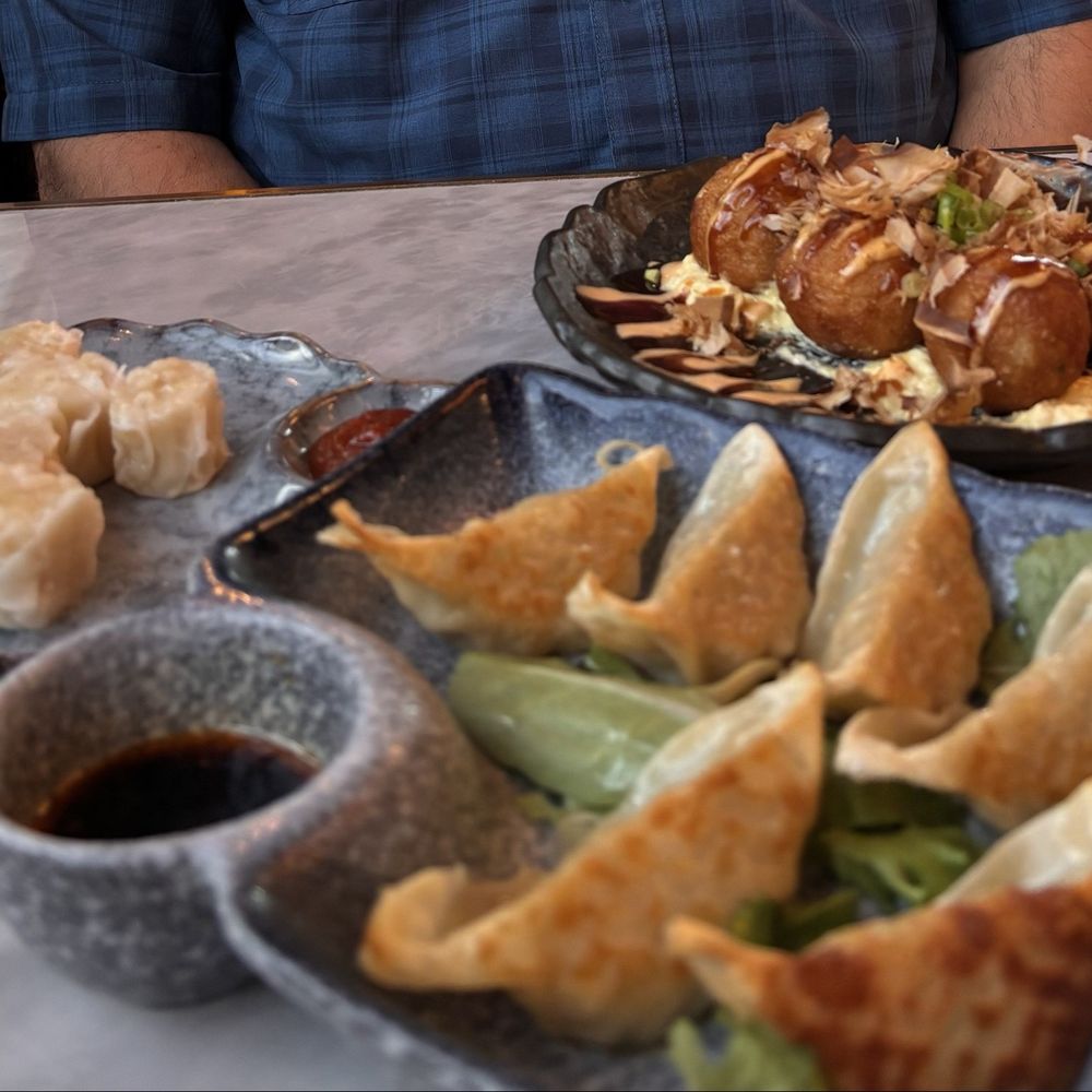 Shrimp Shumai, Takoyakl-Octopus Ball, Pork Gyoza (6pcs) Shrimp Shumai, Takoyakl-Octopus Ball, Pork Gyoza (6pcs)
