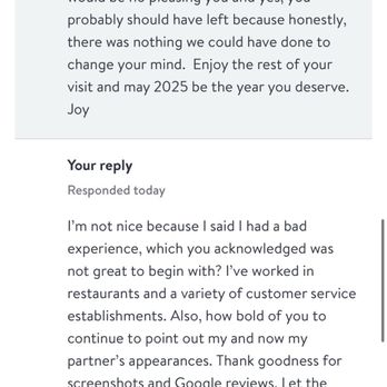 Ellie's Tap & Vine - She does this to anyone who writes a bad review, apparently. Maybe if she spent more time working instead the restaurant would be better. - American Near Me - Santa Ynez, California Ellie's Tap & Vine - She does this to anyone who writes a bad review, apparently. Maybe if she spent more time working instead the restaurant would be better. - American Near Me - Santa Ynez, California