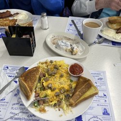 Factory Restaurant - "Mini-Mess" like a scattered, smothered, covered Waffle House thing.