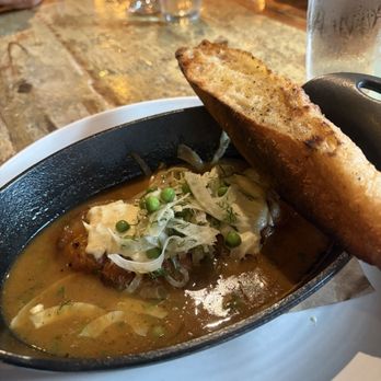 Peche Seafood and Grill - baked drum w/ saffron, peas - artichoke - Seafood Near Me - New Orleans, Louisiana
