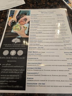 Menu photo 4 Noboleis Vineyards Augusta, MO Menu photo 4 Noboleis Vineyards Augusta, MO