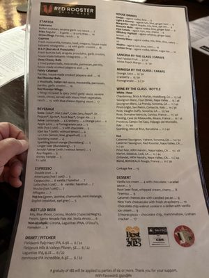 Menu photo 2 Red Rooster Brick Oven San Rafael, CA Menu photo 2 Red Rooster Brick Oven San Rafael, CA