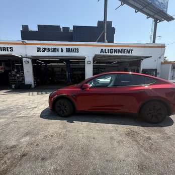 Barkley Tire And Service - tesla about to have its tire repaired - Tires Near Me - Sherman Oaks, California Barkley Tire And Service - tesla about to have its tire repaired - Tires Near Me - Sherman Oaks, California