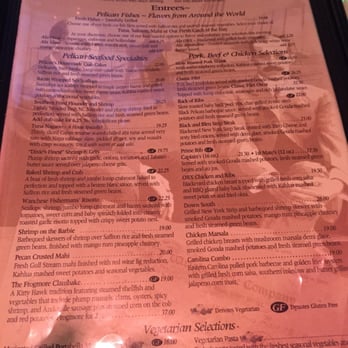 Black Pelican - Entree menu - Seafood Near Me - Kitty Hawk, North Carolina Black Pelican - Entree menu - Seafood Near Me - Kitty Hawk, North Carolina