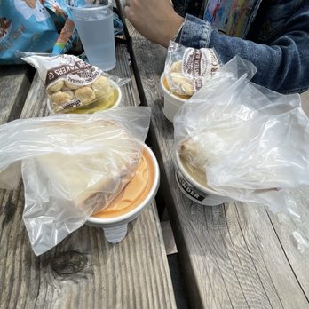 Pike Place Chowder - Top left: Lime & Coconut (Vegan/Gluten Free) Top Right: Crab, Oyster & Chorizo Bottom Left: Seafood Bisque Bottom Right: New England - Seafood Near Me - Seattle, Washington Pike Place Chowder - Top left: Lime & Coconut (Vegan/Gluten Free) Top Right: Crab, Oyster & Chorizo Bottom Left: Seafood Bisque Bottom Right: New England - Seafood Near Me - Seattle, Washington