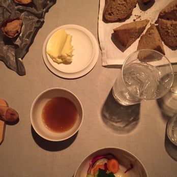 einsunternull - Amuse gueule - golden beet soup, root salad and amazing homemade bread - German Near Me - Berlin, BE