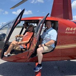 My wife and I after the amazing helicopter tour over Gulf Shores and Orange Beach.