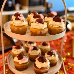 Passion for Catering - Gulab jamuns cupcakes for our homemade Indian spread