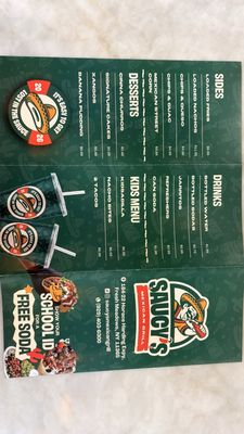 Menu photo 2 Saucys Mexican Grill Fresh Meadows, NY Menu photo 2 Saucys Mexican Grill Fresh Meadows, NY