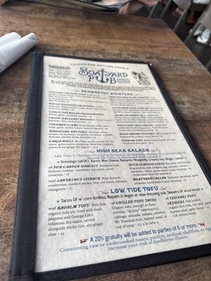 Menu photo 8 Boatyard Pub Ventura, CA