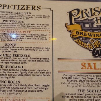 Prison Hill Brewing - Menu - New American Near Me - Yuma, Arizona
