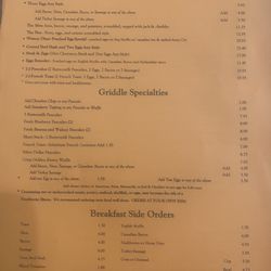 Cooper Diner - Breakfast Menu