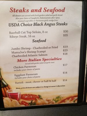 Menu photo 5 Mamajoes Italian Grill Strawberry, AZ Menu photo 5 Mamajoes Italian Grill Strawberry, AZ