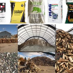 PJ Hebert - Some of various bagged salt options and our salt dome. Along with our firewood and wood chips.