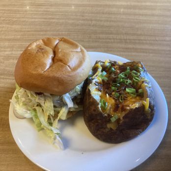 Brunk’s Butchery - A cheeseburger. A baked potato. Took the baked potato home. - Butcher Near Me - Norco, California Brunk’s Butchery - A cheeseburger. A baked potato. Took the baked potato home. - Butcher Near Me - Norco, California