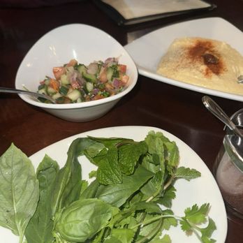Sufi's Kitchen - Shirazi Salad Dinner and Hummus Dinner - Persian/Iranian Near Me - Atlanta, Georgia Sufi's Kitchen - Shirazi Salad Dinner and Hummus Dinner - Persian/Iranian Near Me - Atlanta, Georgia