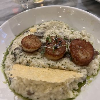 Vic's On the River - Mushroom risotto with Pan Seared Jumbo Scallops - Seafood Near Me - Savannah, Georgia Vic's On the River - Mushroom risotto with Pan Seared Jumbo Scallops - Seafood Near Me - Savannah, Georgia