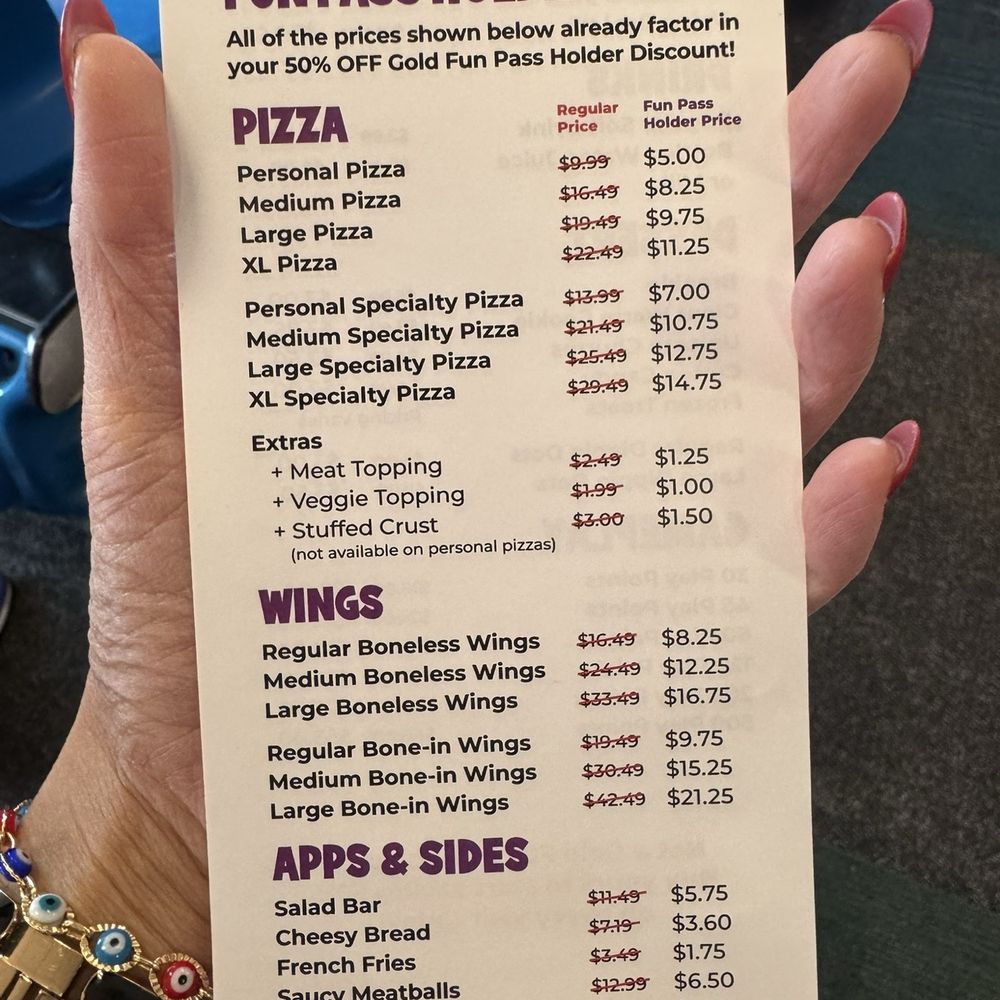 Chuck E. Cheese - Gold fun pass menu - Pizza Near Me - Las Vegas, Nevada Chuck E. Cheese - Gold fun pass menu - Pizza Near Me - Las Vegas, Nevada