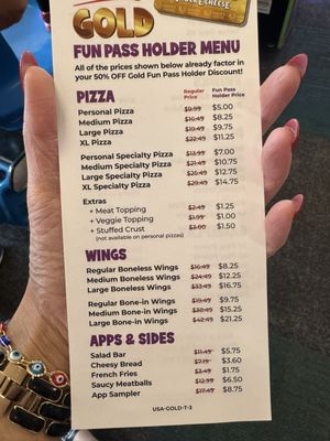 Menu photo 2 Chuck E. Cheese Las Vegas, NV