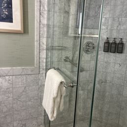 Oversized double head shower Oversized double head shower