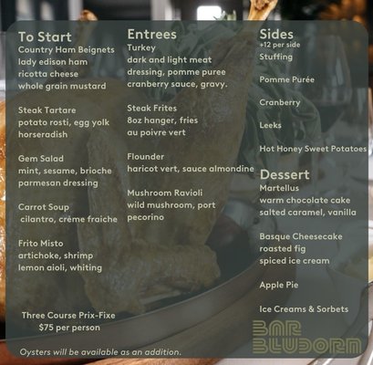 Menu photo 4 BAR Bludorn Houston, TX