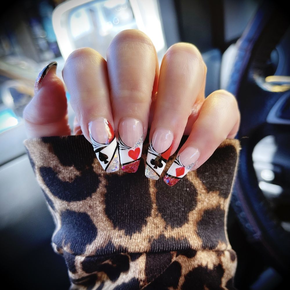 Miley's Nails - Thank you Miley for doing an amazing job on my poker nails! Your work is stunning as always! Love it! - Nail Salons Near Me - Las Vegas, Nevada Miley's Nails - Thank you Miley for doing an amazing job on my poker nails! Your work is stunning as always! Love it! - Nail Salons Near Me - Las Vegas, Nevada