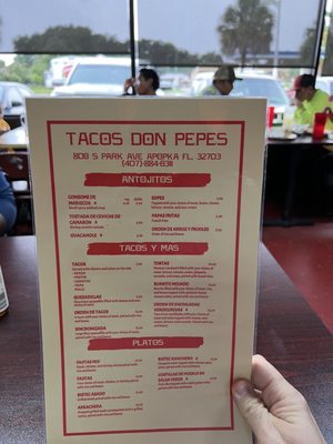 Menu photo 2 Tacos Don Pepe's Apopka, FL Menu photo 2 Tacos Don Pepe's Apopka, FL