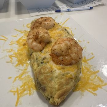 Cracked & Crepe - Blackened Shrimp Omelet - Breakfast & Brunch Near Me - Frisco, Texas Cracked & Crepe - Blackened Shrimp Omelet - Breakfast & Brunch Near Me - Frisco, Texas