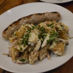 Amaya - Berkshire pork sausage and potato salad