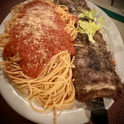 The Colander Restaurant - Italian Dry Rub Ribs & Spaghetti ( bring your take out box!! you will need it! )