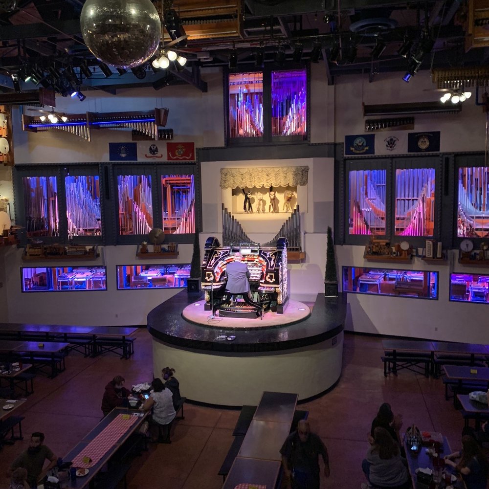 Organ Stop Pizza - View from upstairs seating - Pizza Near Me - Mesa, Arizona Organ Stop Pizza - View from upstairs seating - Pizza Near Me - Mesa, Arizona