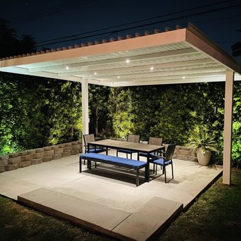 Elite LA Patios - My cantilever by night - Patio Coverings Near Me
