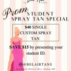 Bel Air Tans - First time customers receive $15 off their custom spray tan!