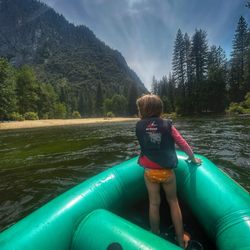 Curry Village Recreation Center, Rafting and Ice Skating - Enjoying the ride