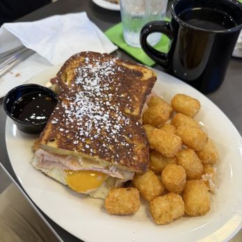 Eggs Up Grill - Melty Cristo side tater tots - Breakfast & Brunch Near Me - Bluffton, South Carolina