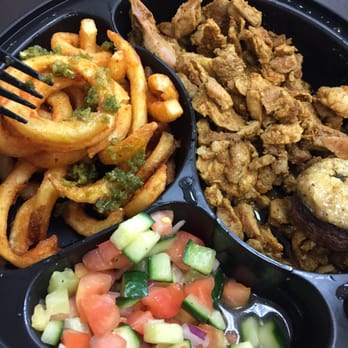 Oma's sushi - Lamb shwarma plate with spicy fries and Israeli salad. Had to get shug on the side to put on my fries. Yum! - Sushi Bars Near Me - West Hempstead, New York